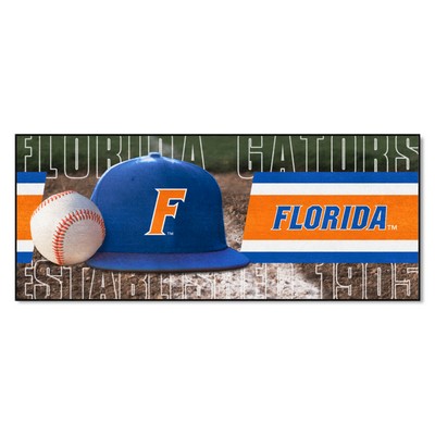 Fan Mats  LLC Florida Gators Baseball Runner Rug - 30in. x 72in. Blue