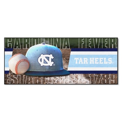 Fan Mats  LLC North Carolina Tar Heels Baseball Runner Rug - 30in. x 72in. Blue