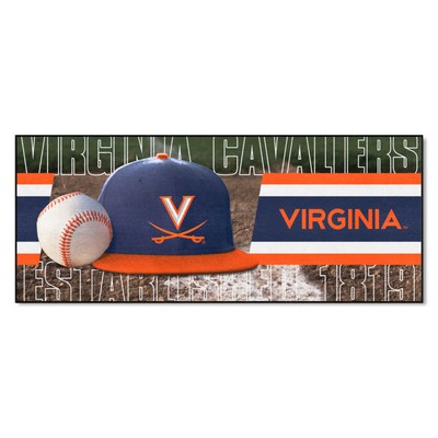 Fan Mats  LLC Virginia Cavaliers Baseball Runner Rug - 30in. x 72in. Navy
