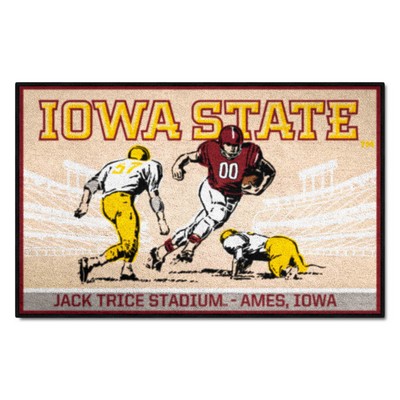 Fan Mats  LLC Iowa State Cyclones Starter Mat Ticket Tan