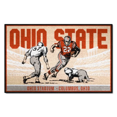 Fan Mats  LLC Ohio State Buckeyes Starter Mat Ticket Tan