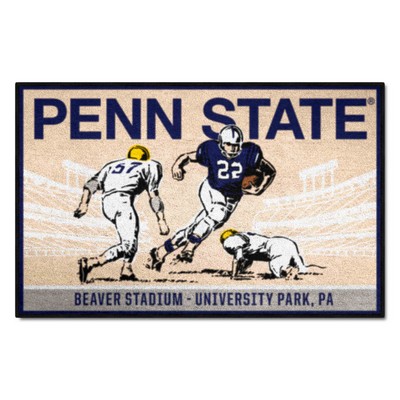 Fan Mats  LLC Penn State Nittany Lions Starter Mat Accent Rug - 19in. x 30in. Ticket Stub Starter Mat Tan