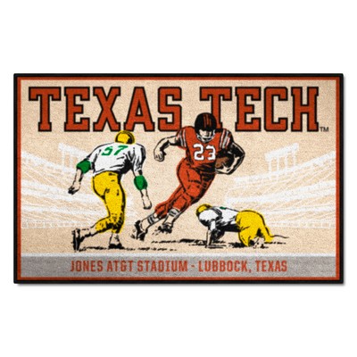 Fan Mats  LLC Texas Tech Red Raiders Starter Mat Accent Rug - 19in. x 30in. Ticket Stub Starter Mat Tan