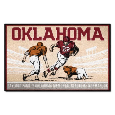 Fan Mats  LLC Oklahoma Sooners Starter Mat Ticket Tan