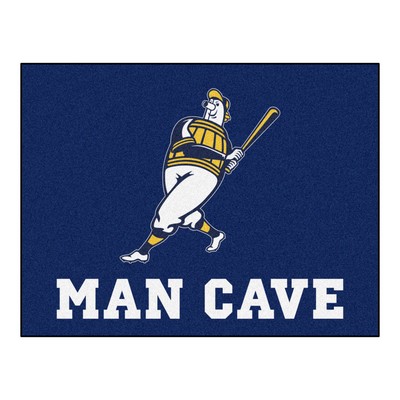 Fan Mats  LLC Milwaukee Brewers Man Cave Tailgater Rug - 5ft. x 6ft. Navy