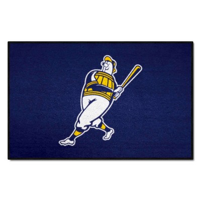 Fan Mats  LLC Milwaukee Brewers Starter Mat Navy