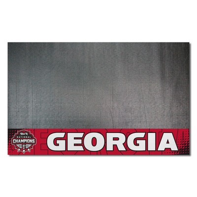 Fan Mats  LLC Georgia Bulldogs Vinyl Grill Mat - 26in. x 42in., 2021-22 National Champions Red
