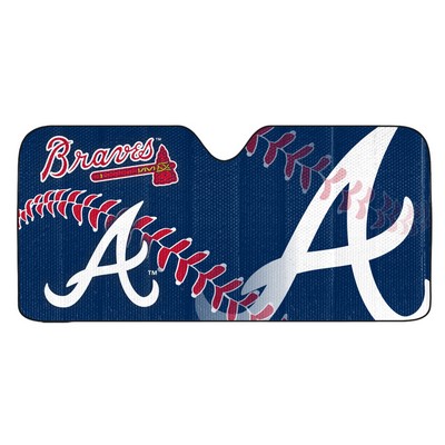 Fan Mats  LLC Atlanta Braves Auto Shade Navy