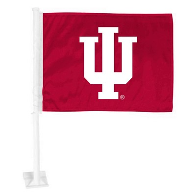 Fan Mats  LLC Indiana Hooisers Car Flag Crimson