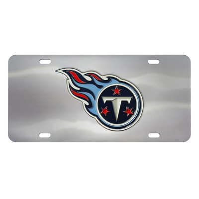 Fan Mats  LLC Tennessee Titans 3D Stainless Steel License Plate Stainless Steel