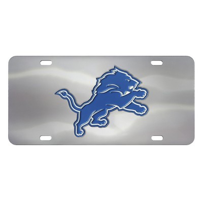 Fan Mats  LLC Detroit Lions Diecast License Plate Stainless Steel