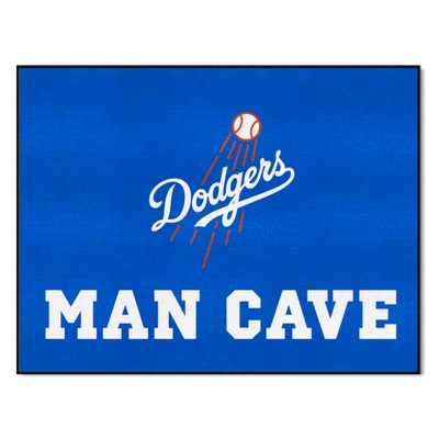 Fan Mats  LLC Los Angeles Dodgers Man Cave All-Star Rug - 34 in. x 42.5 in. Blue