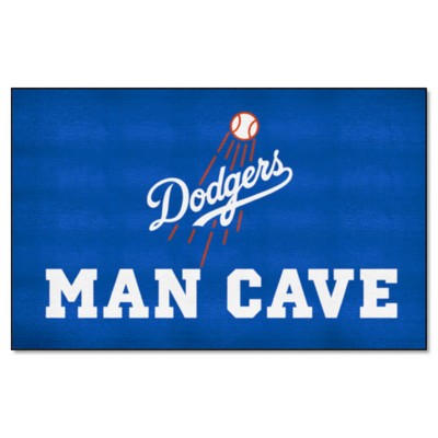Fan Mats  LLC Los Angeles Dodgers Man Cave Ulti-Mat Rug - 5ft. x 8ft. Blue