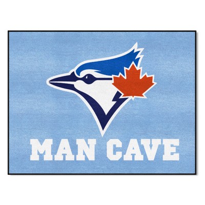 Fan Mats  LLC Toronto Blue Jays Man Cave All-Star Rug - 34 in. x 42.5 in. Light Blue