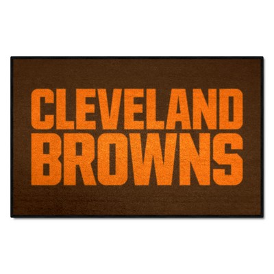 Fan Mats  LLC Cleveland Browns Starter Mat Accent Rug - 19in. x 30in. Brown