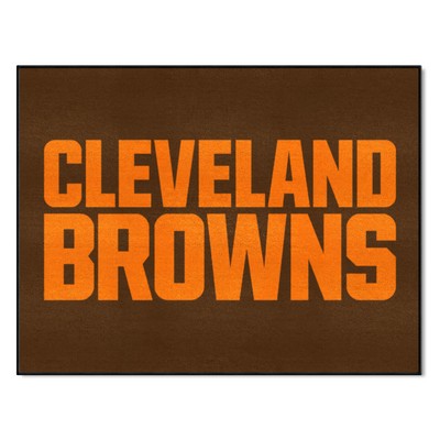 Fan Mats  LLC Cleveland Browns All-Star Rug - 34 in. x 42.5 in. Brown