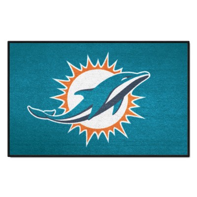 Fan Mats  LLC Miami Dolphins Starter Mat Accent Rug - 19in. x 30in. Aqua