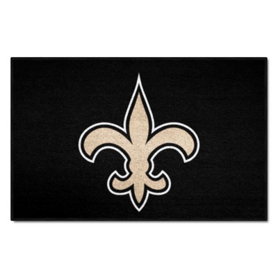 Fan Mats  LLC New Orleans Saints Starter Mat Accent Rug - 19in. x 30in. Black