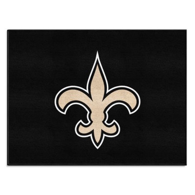 Fan Mats  LLC New Orleans Saints All-Star Rug - 34 in. x 42.5 in. Black