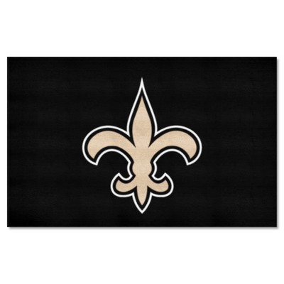 Fan Mats  LLC New Orleans Saints Ulti-Mat Rug - 5ft. x 8ft. Black