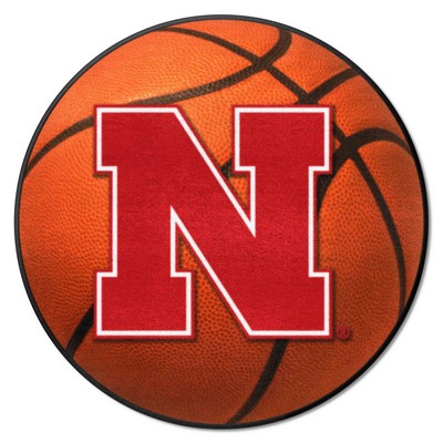 Fan Mats  LLC Nebraska Cornhuskers Basketball Mat Orange