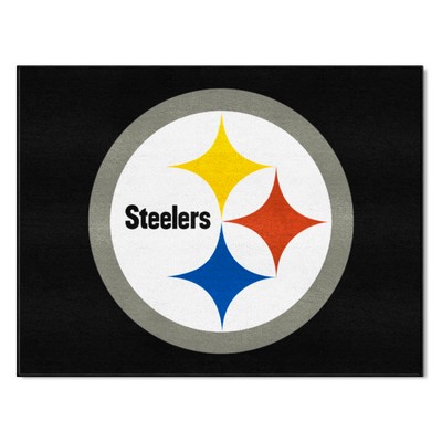 Fan Mats  LLC Pittsburgh Steelers All-Star Rug - 34 in. x 42.5 in. Black