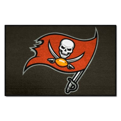 Fan Mats  LLC Tampa Bay Buccaneers Starter Mat Accent Rug - 19in. x 30in. Pewter