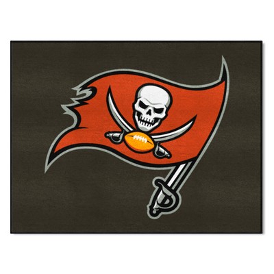 Fan Mats  LLC Tampa Bay Buccaneers All-Star Rug - 34 in. x 42.5 in. Pewter
