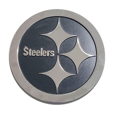 Fan Mats  LLC Pittsburgh Steelers 3D Chrome Metal Emblem Chrome