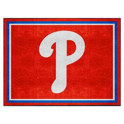 Fan Mats  LLC Philadelphia Phillies 8ft. x 10 ft. Plush Area Rug Red