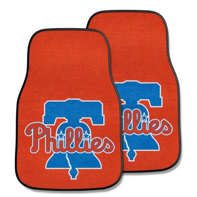 Fan Mats  LLC Philadelphia Phillies 2-pc Carpet Car Mat Set Red