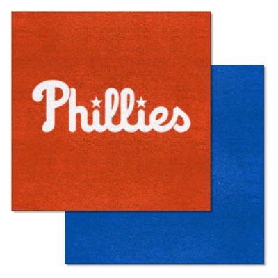 Fan Mats  LLC Philadelphia Phillies Team Carpet Tiles - 45 Sq Ft. Red