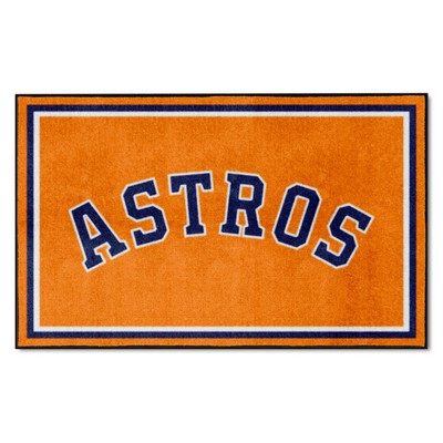 Fan Mats  LLC Houston Astros 4ft. x 6ft. Plush Area Rug Orange