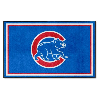Fan Mats  LLC Chicago Cubs 4x6 Rug Blue
