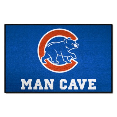 Fan Mats  LLC Chicago Cubs Starter Mat Man Cave Blue