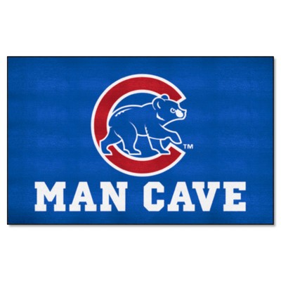 Fan Mats  LLC Chicago Cubs Man Cave Ulti-Mat Rug - 5ft. x 8ft. Blue