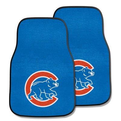 Fan Mats  LLC Chicago Cubs Front Carpet Car Mat Set - 2 Pieces Blue