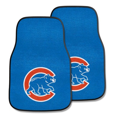 Fan Mats  LLC Chicago Cubs 2-pc Carpet Car Mat Set Blue