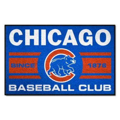 Fan Mats  LLC Chicago Cubs Starter Mat Uniform Blue