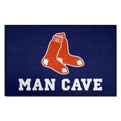 Fan Mats  LLC Boston Red Sox Man Cave Starter Mat Accent Rug - 19in. x 30in. Navy