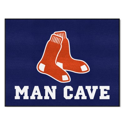 Fan Mats  LLC Boston Red Sox Man Cave All-Star Rug - 34 in. x 42.5 in. Navy