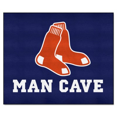Fan Mats  LLC Boston Red Sox Man Cave Tailgater Rug - 5ft. x 6ft. Navy