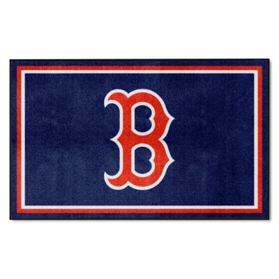 Fan Mats  LLC Boston Red Sox 4ft. x 6ft. Plush Area Rug Navy