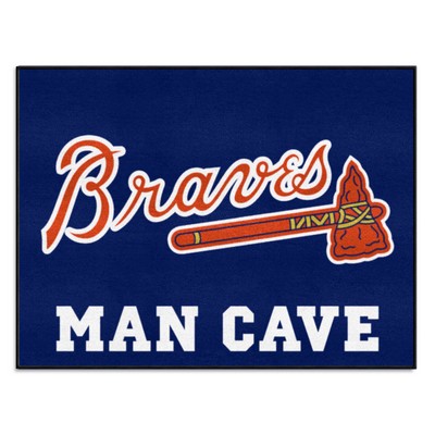 Fan Mats  LLC Atlanta Braves All-Star Mat Man Cave Navy