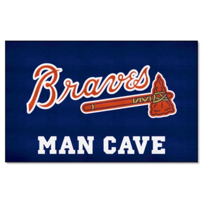 Fan Mats  LLC Atlanta Braves Ulti-Mat Man Cave Navy
