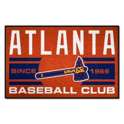 Fan Mats  LLC Atlanta Braves Starter Mat Accent Rug - 19in. x 30in. Red