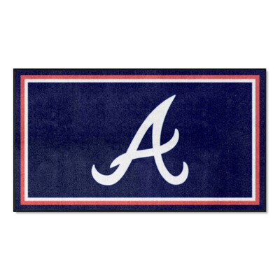 Fan Mats  LLC Atlanta Braves 3x5 Rug Navy