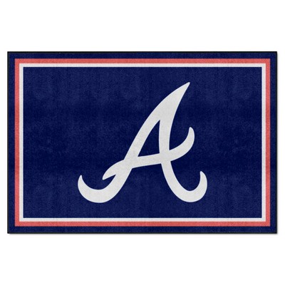 Fan Mats  LLC Atlanta Braves 5x8 Rug Navy