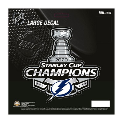 Fan Mats  LLC Tampa Bay Lightning Large Decal Sticker, 2020 NHL Stanley Cup Champions Blue