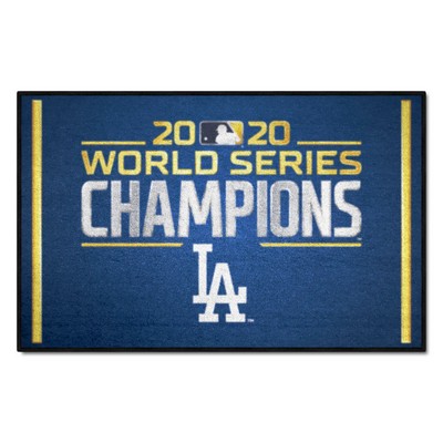 Fan Mats  LLC Los Angeles Dodgers 2020 MLB World Series Champions Starter Mat Accent Rug - 19in. x 30in. Blue